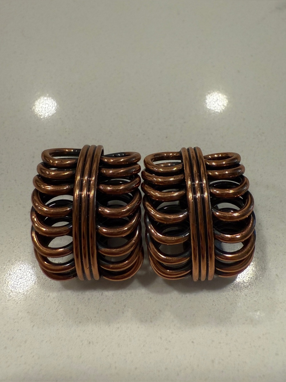 Renoir Copper Clip On Earrings